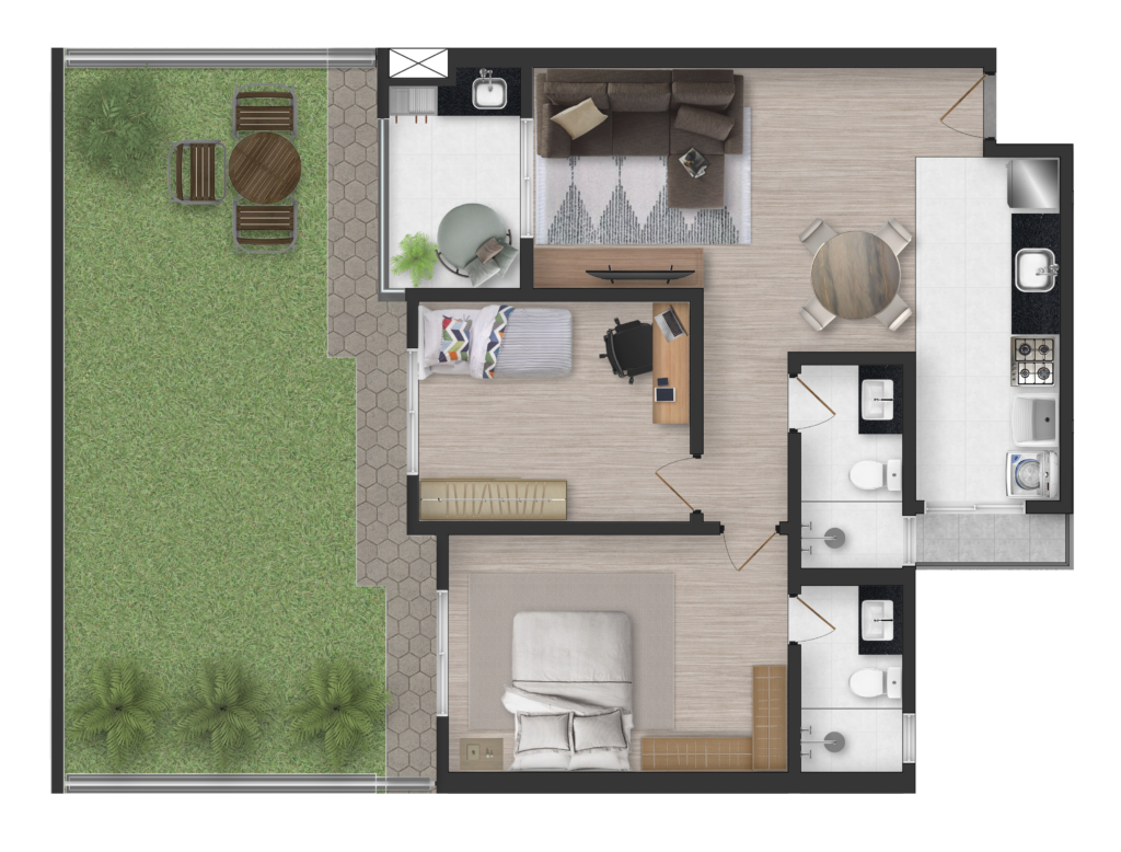 PLANTA-HUMANIZADA-Terreo-Escala-1-50-A0-Apto_Recortado-1024x778 Duplex Guestier